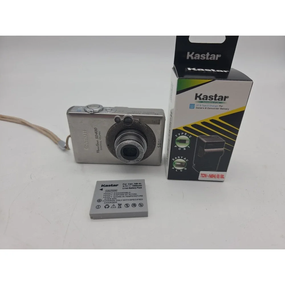 FOR PARTS/REPAIR - Canon PowerShot SD400 Digital ELPH Camera 5.0MP Silver